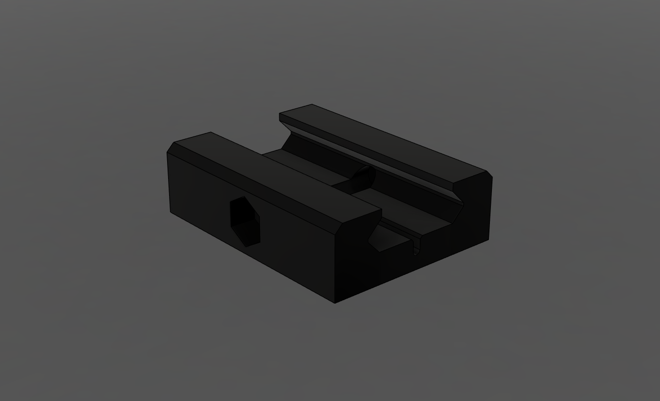 Picatinny Accessory Mount CAD Template
