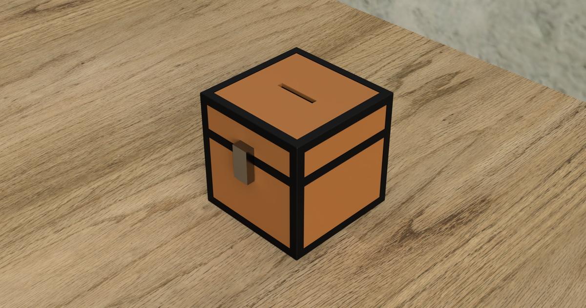Minecraft Chest Use it as a piggy bank or a small box. by igonzh