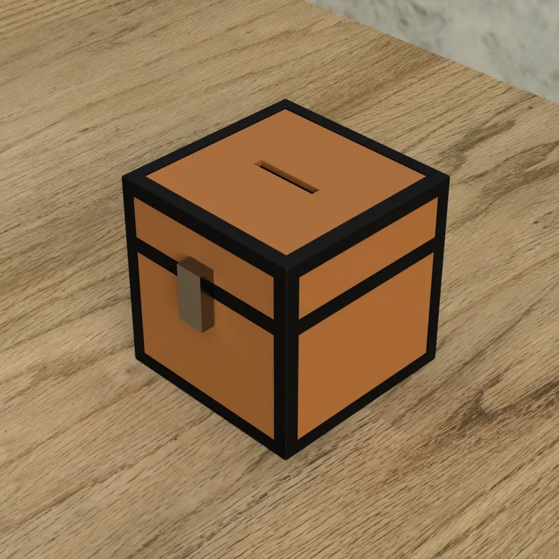 Minecraft Chest - Use it as a piggy bank or a small box. by igonzh, Download free STL model