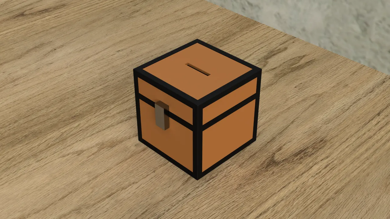 Minecraft Chest - Use it as a piggy bank or a small box. by igonzh, Download free STL model