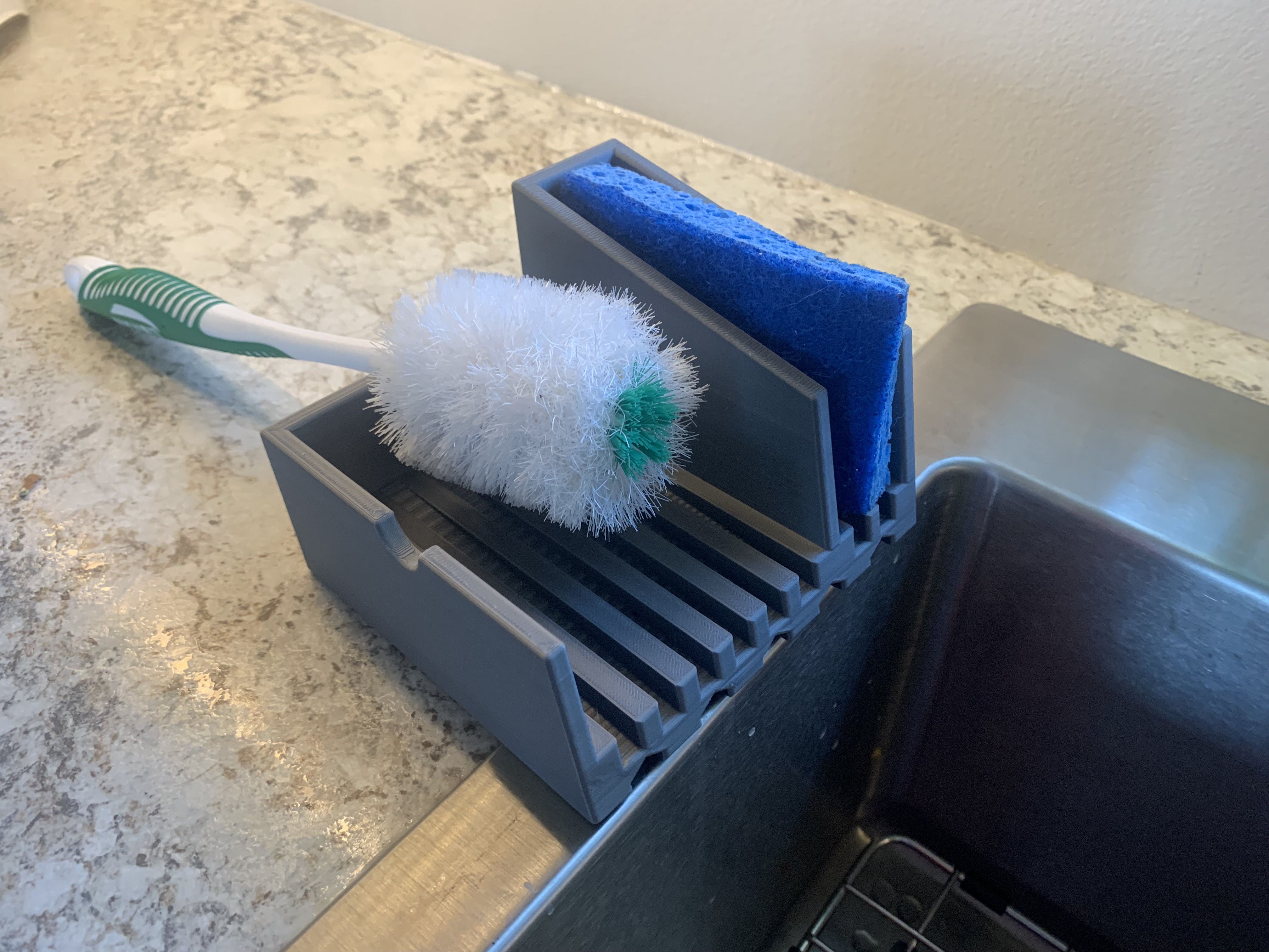 Kitchen Sponge Brush Holder By Ezra S Download Free STL Model   Img 1859 