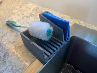 Kitchen Brush and Sponge Holder by Nikos