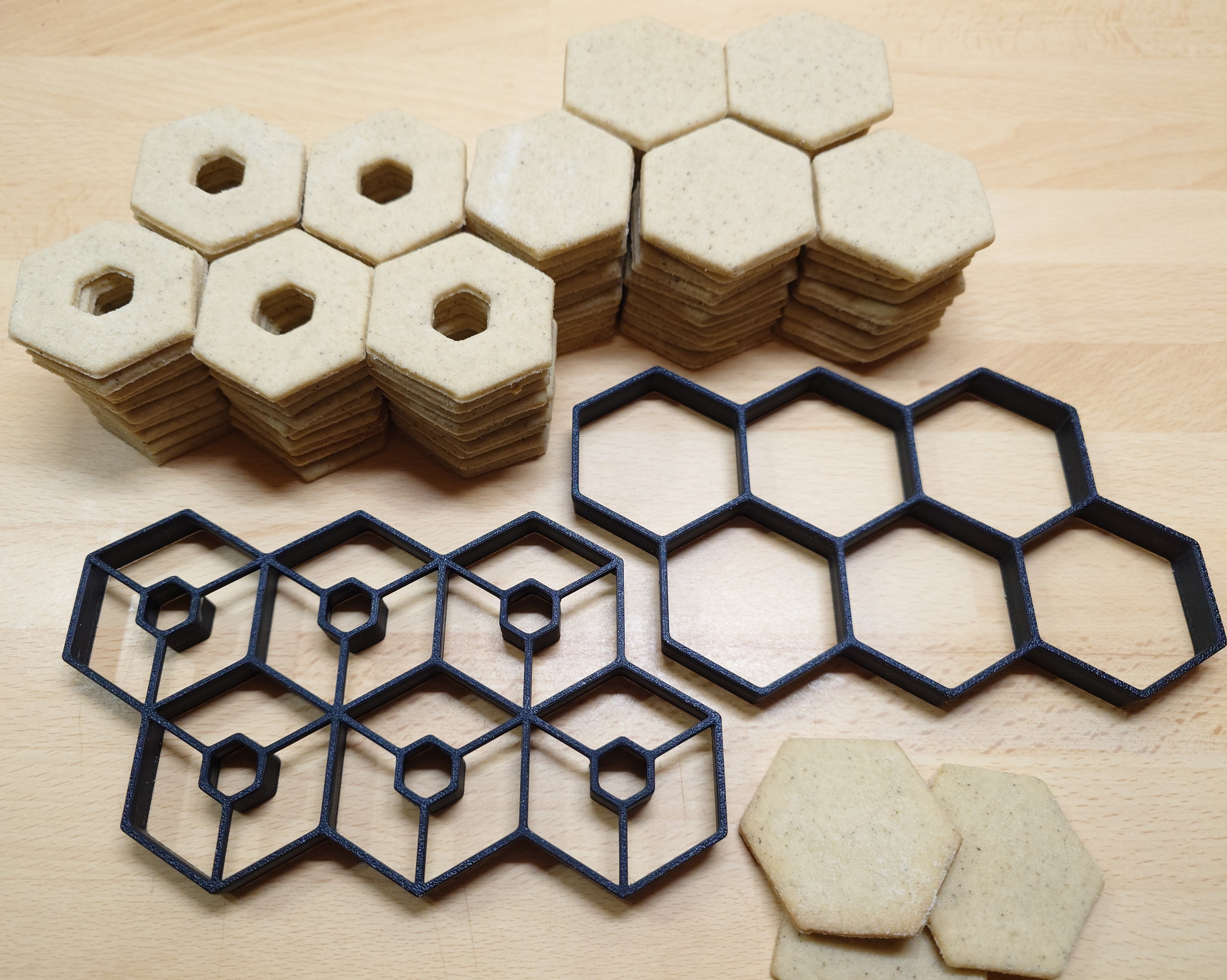 Cookie cutter set - 6 hexagons