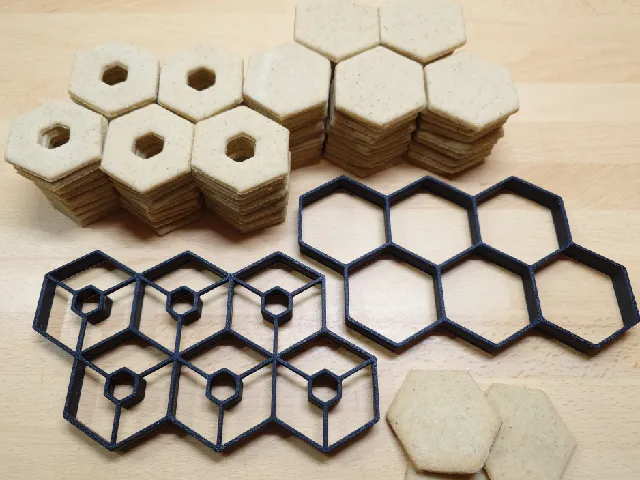 Cookie cutter set - 6 hexagons