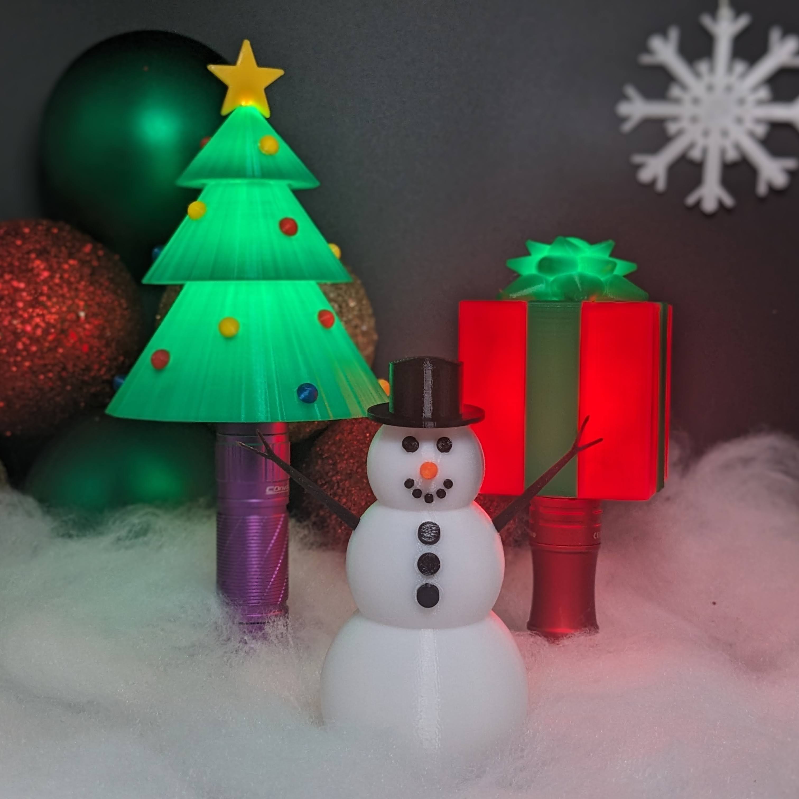 Christmas Diffusers for Emisar D4V2 & D4K, Wurkkos TS10, Convoy T3