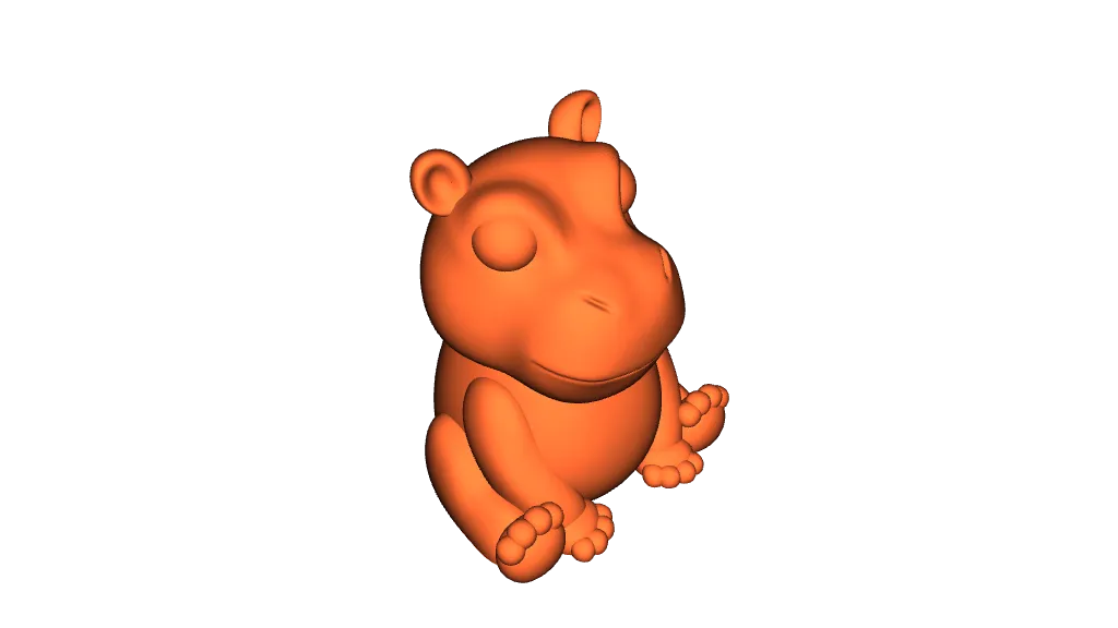 Sitting Hippo by Built_Over_Bot | Download free STL model | Printables.com