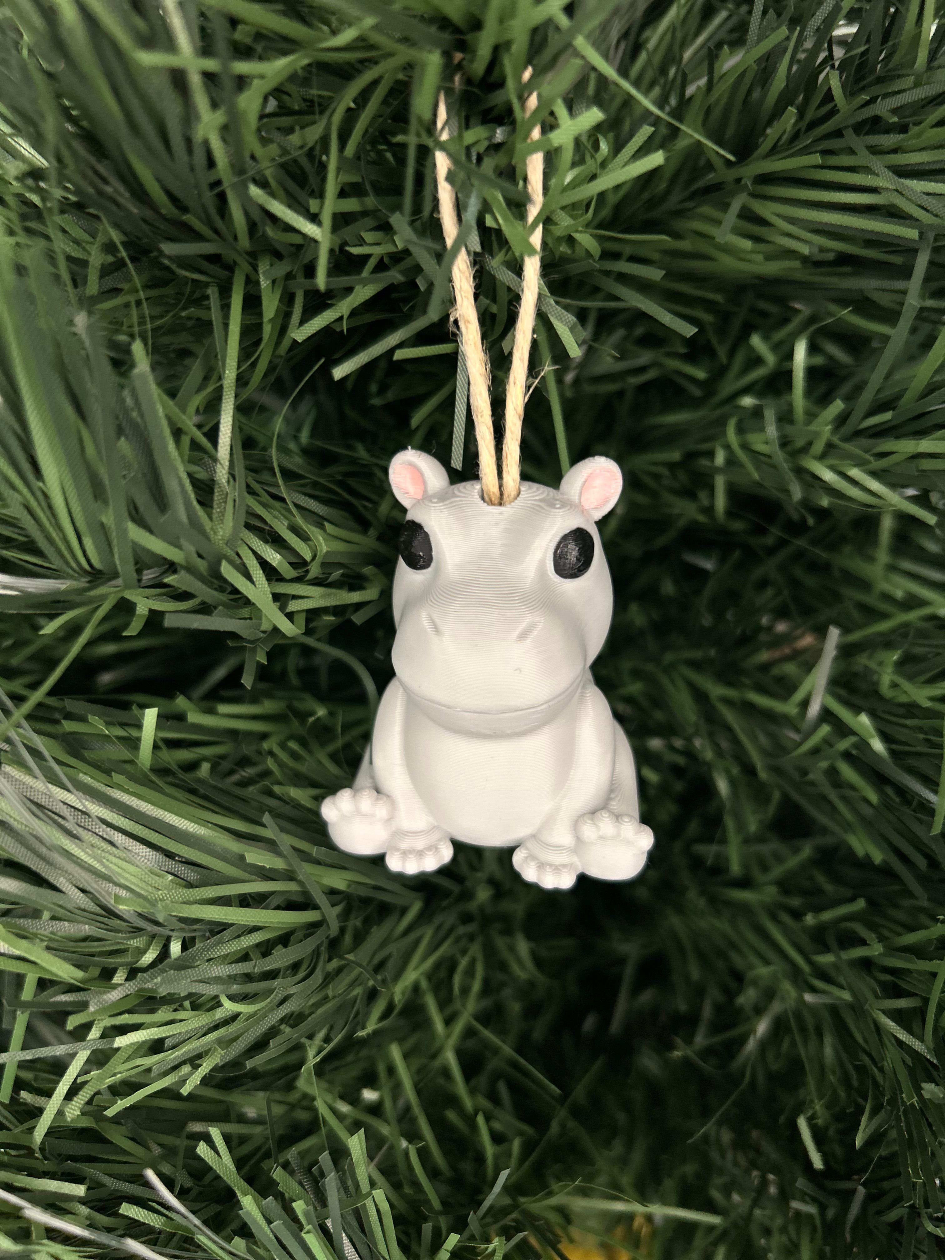 Sitting Hippo Ornament