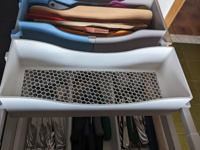 Inner rail basket for IKEA MAXIMERA kitchen drawer - no glue