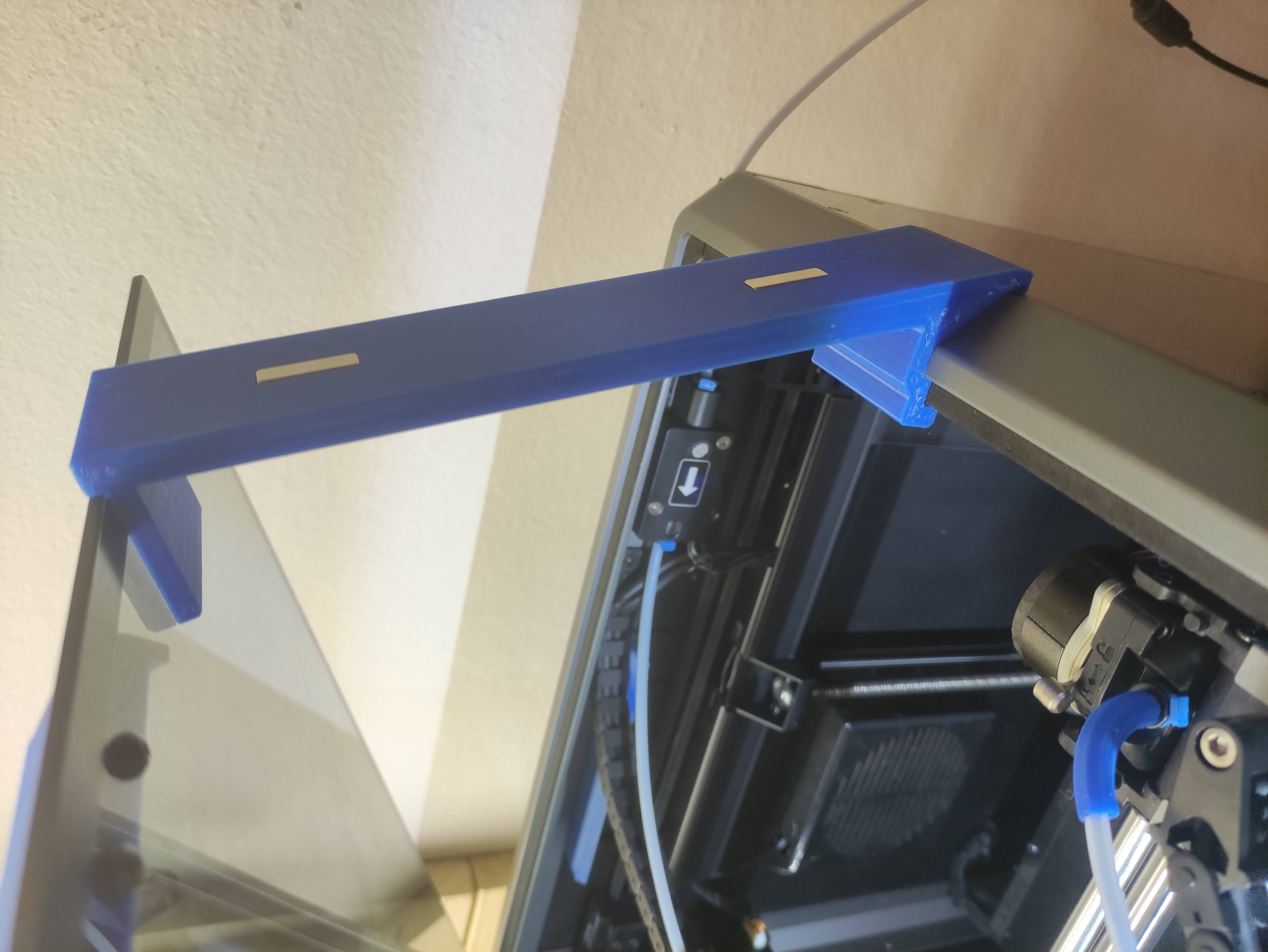 K1 Max tilt open lid support