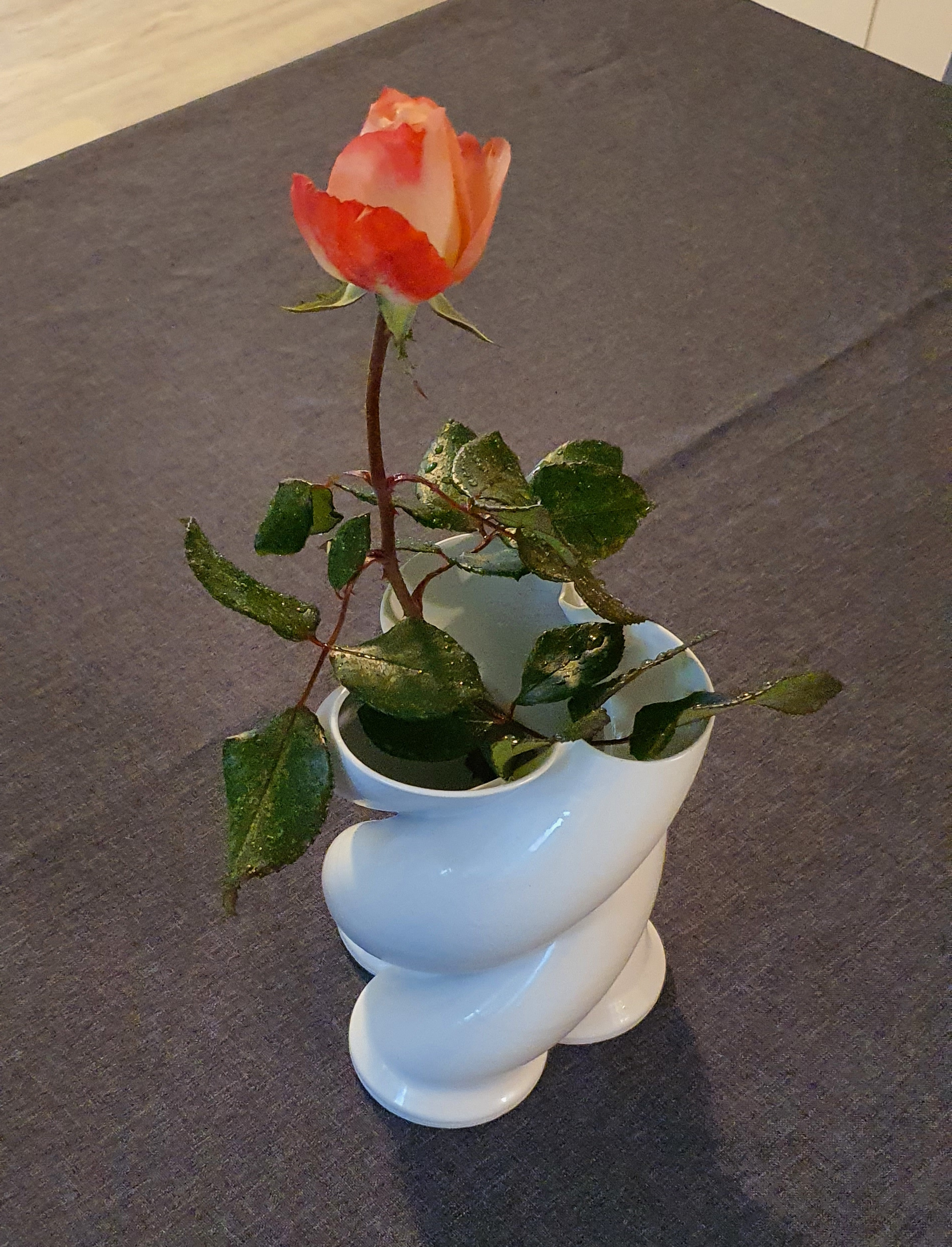Große Vase mit Zylinderform für Blumen - Big vase cylindrical tube vessel for flowers - No support needed