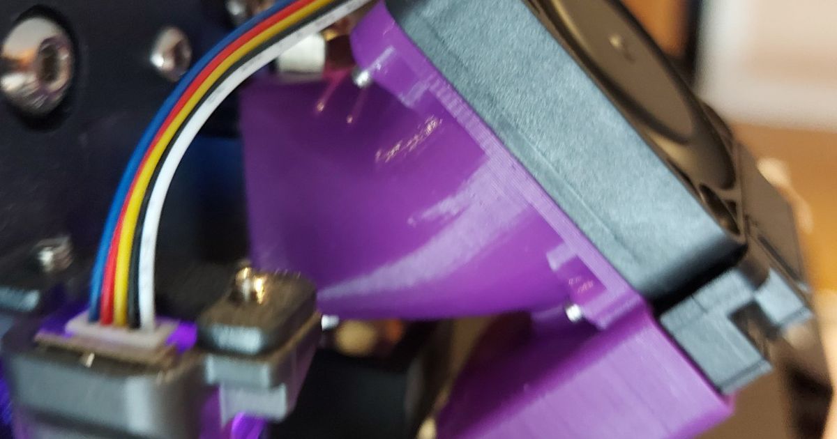 Ender 3 (+Pro) fan shroud for stock fans by Dredlight Download free