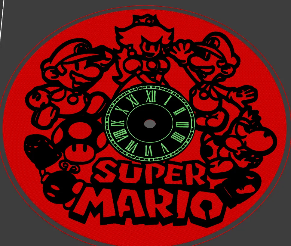 Mario Wall Clock by komando_1942 | Download free STL model | Printables.com