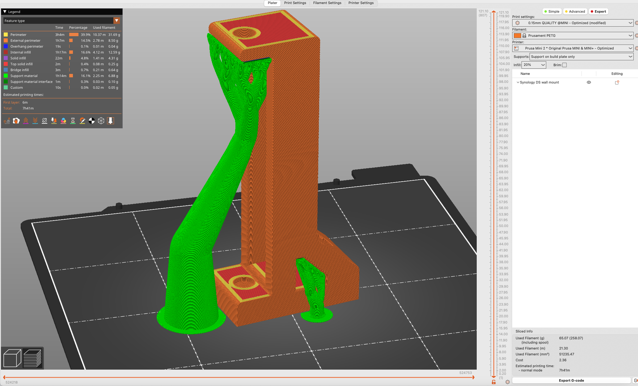 Synology Diskstation removable wall mount by joostprusa Download free