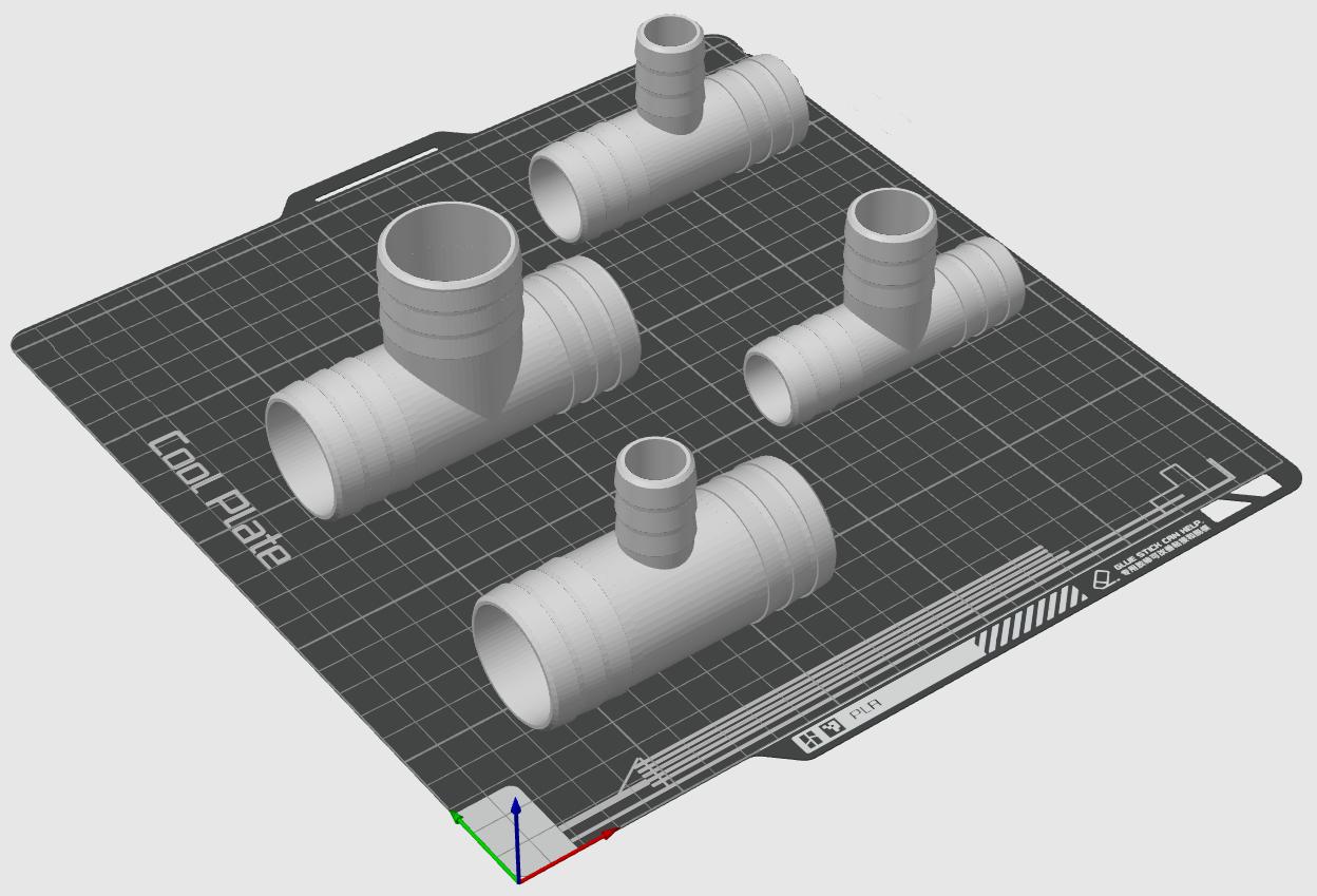 T-Connector Hose Tube with parametric Diameters and Length