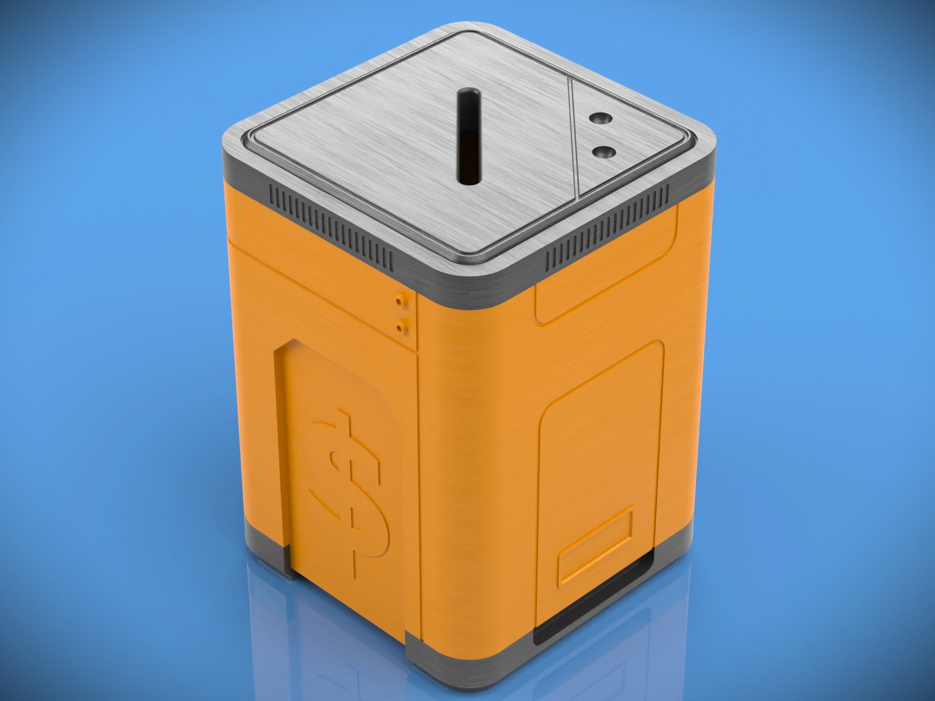 Futuristic Magnetically Assembled Coin Bank