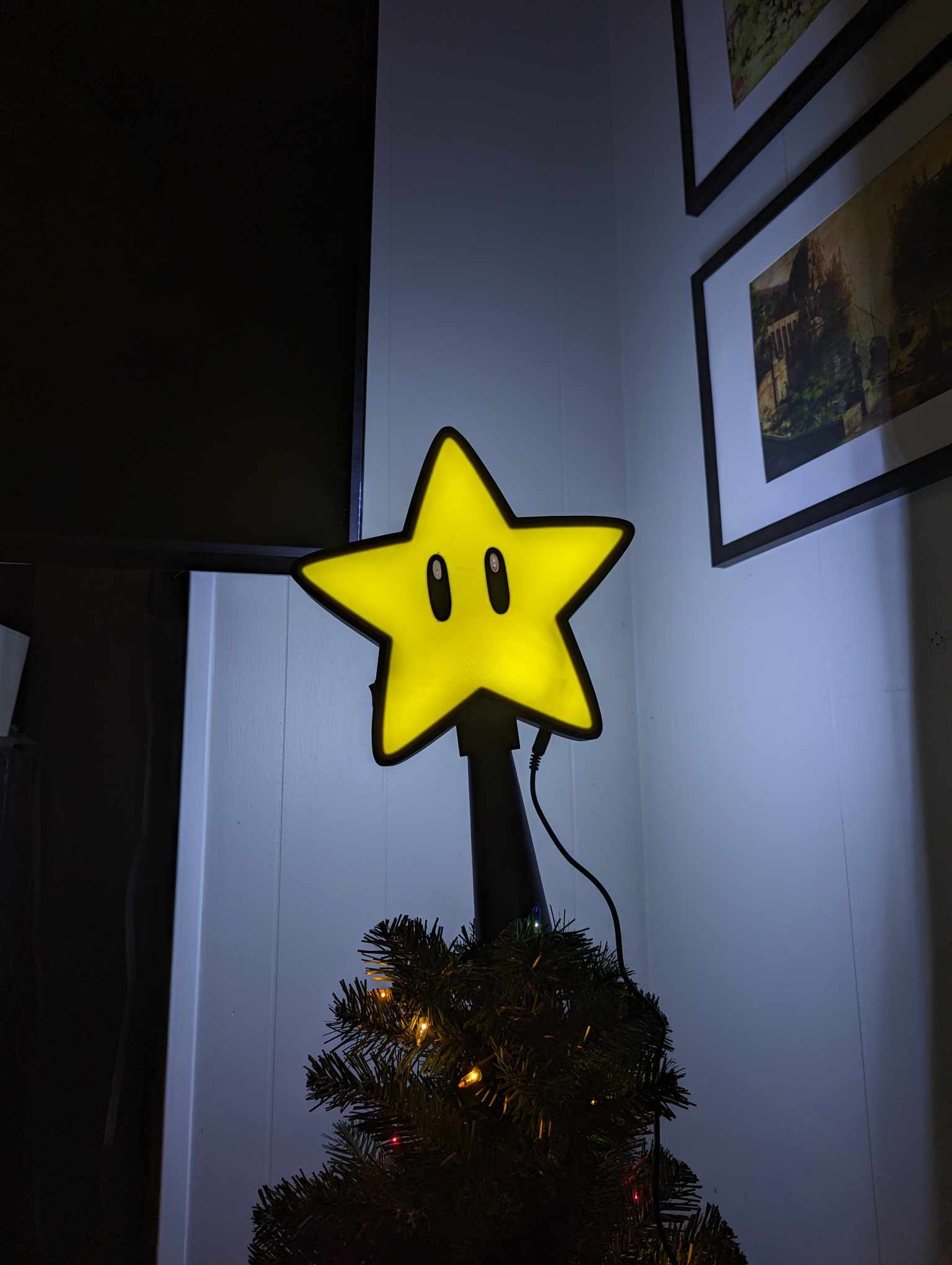 Mario Star Christmas Tree topper by Tom Download free STL model