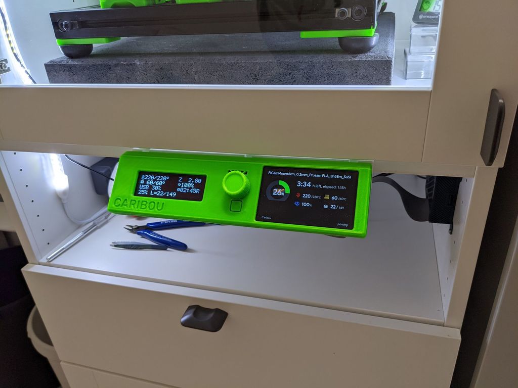 Caribou3D OLED Hyperpixel4 Cover (on 3030 profile or outside cabinet)