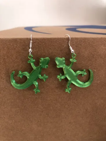 Earring lizard iguana pendant