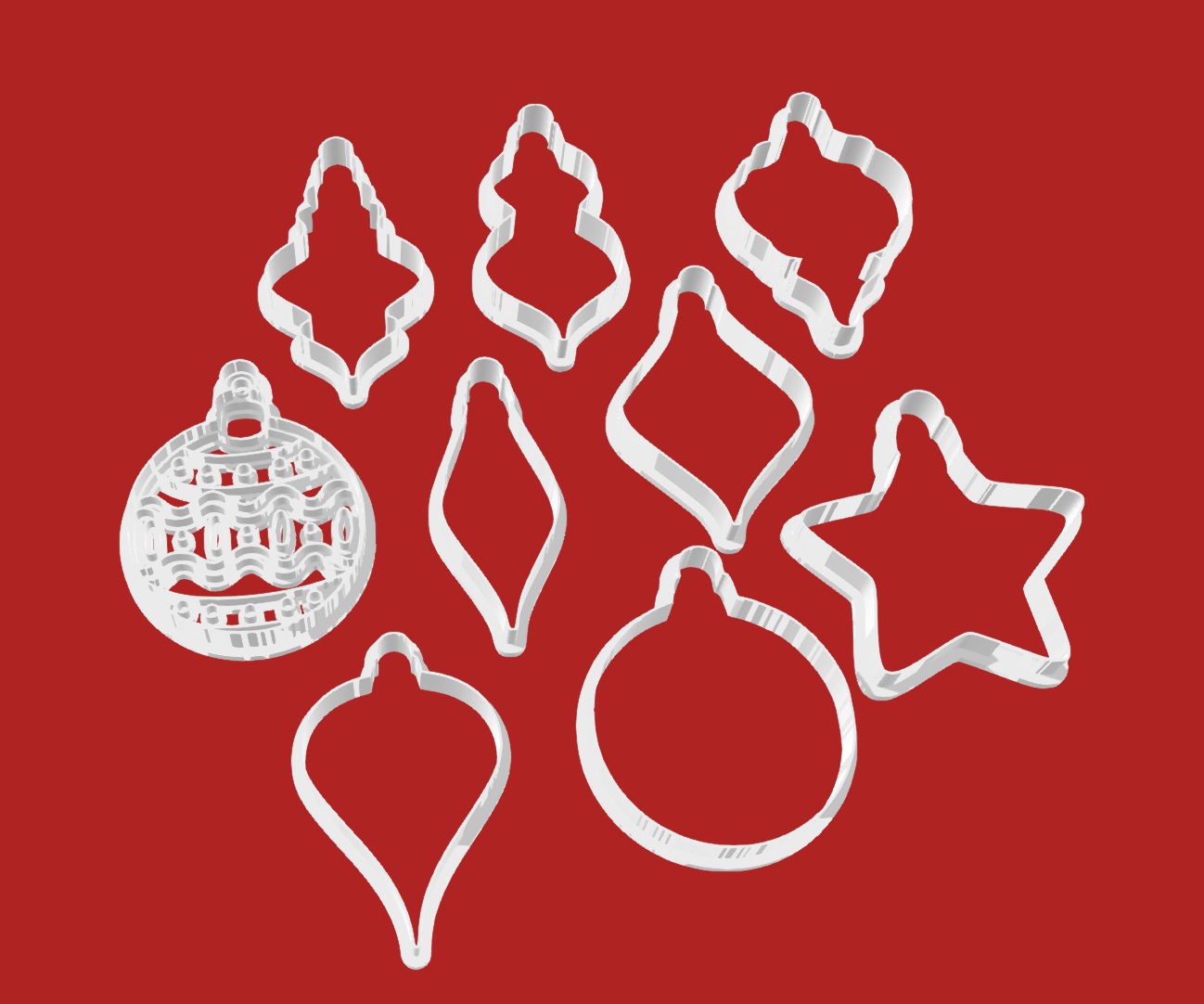 Christmas Ornament Shaped Holiday Cookie Cutter