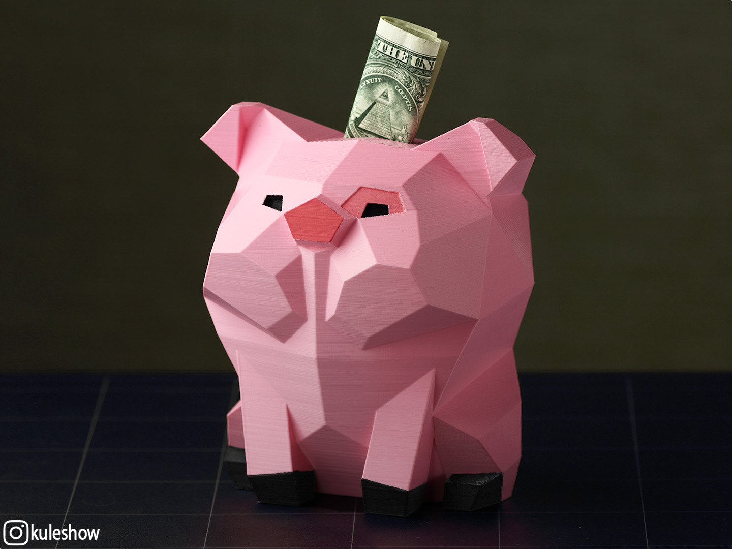Waddles Low Poly Piggy Bank