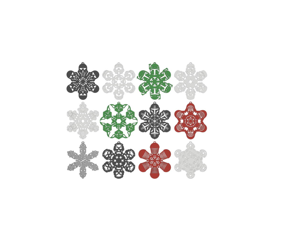 Star Wars Snowflakes for your nerdy X-Mas Tree