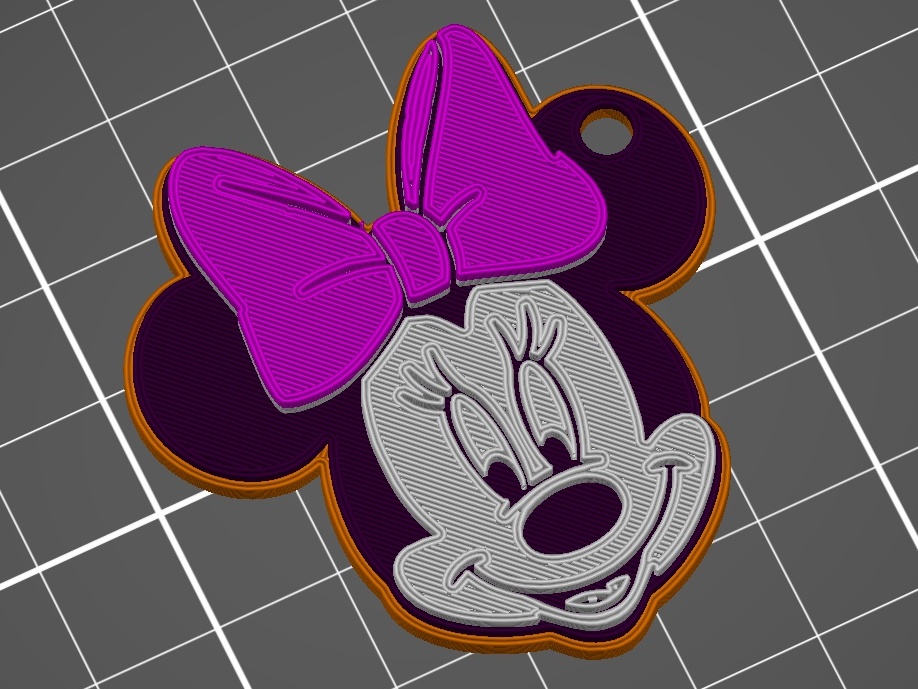 Miniatura 2 do modelo 3D Minnie Mouse Keychain