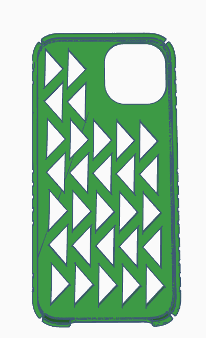 Miniatura 2 do modelo 3D IPhone 13 case with triangles.