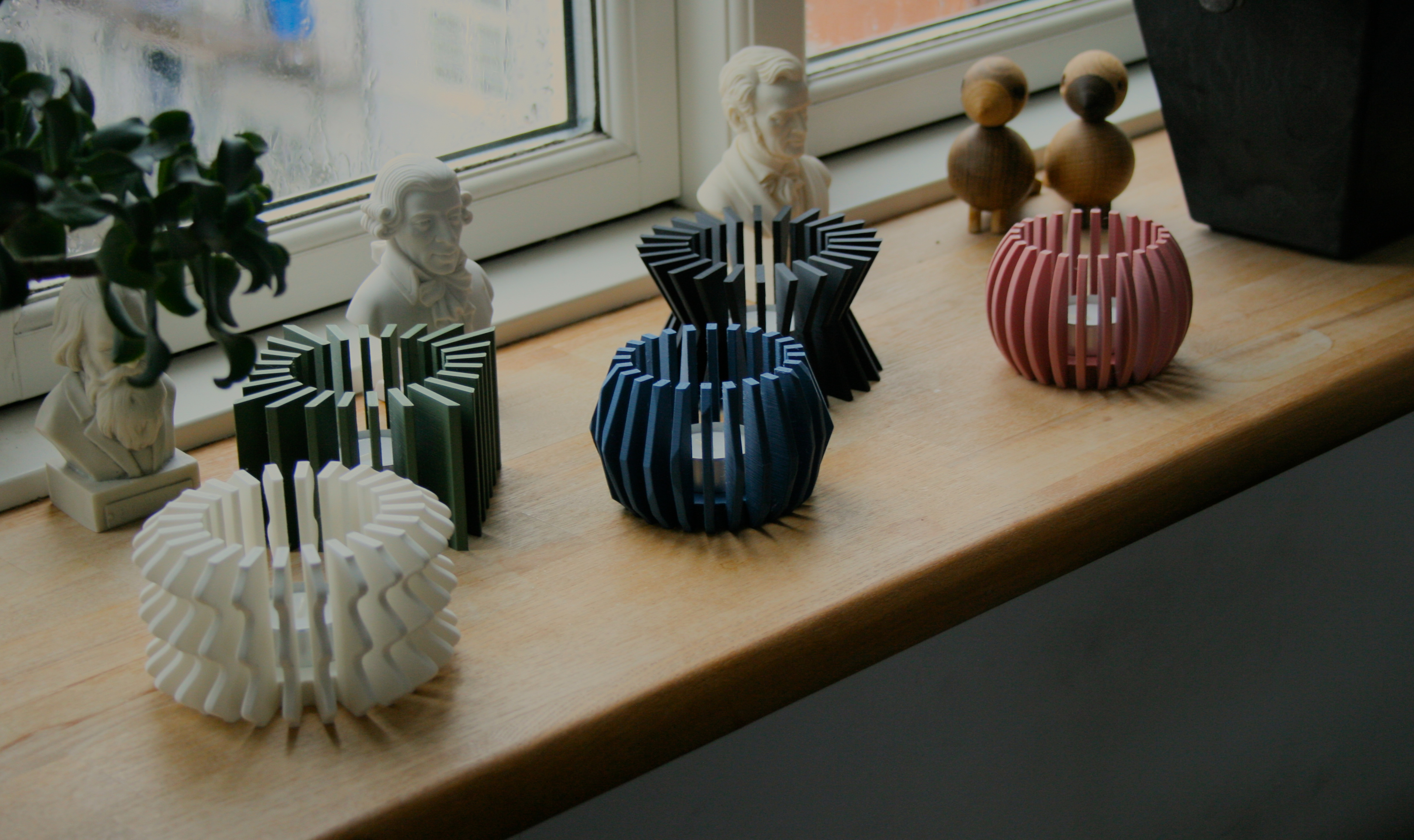 5 tealight candle holders