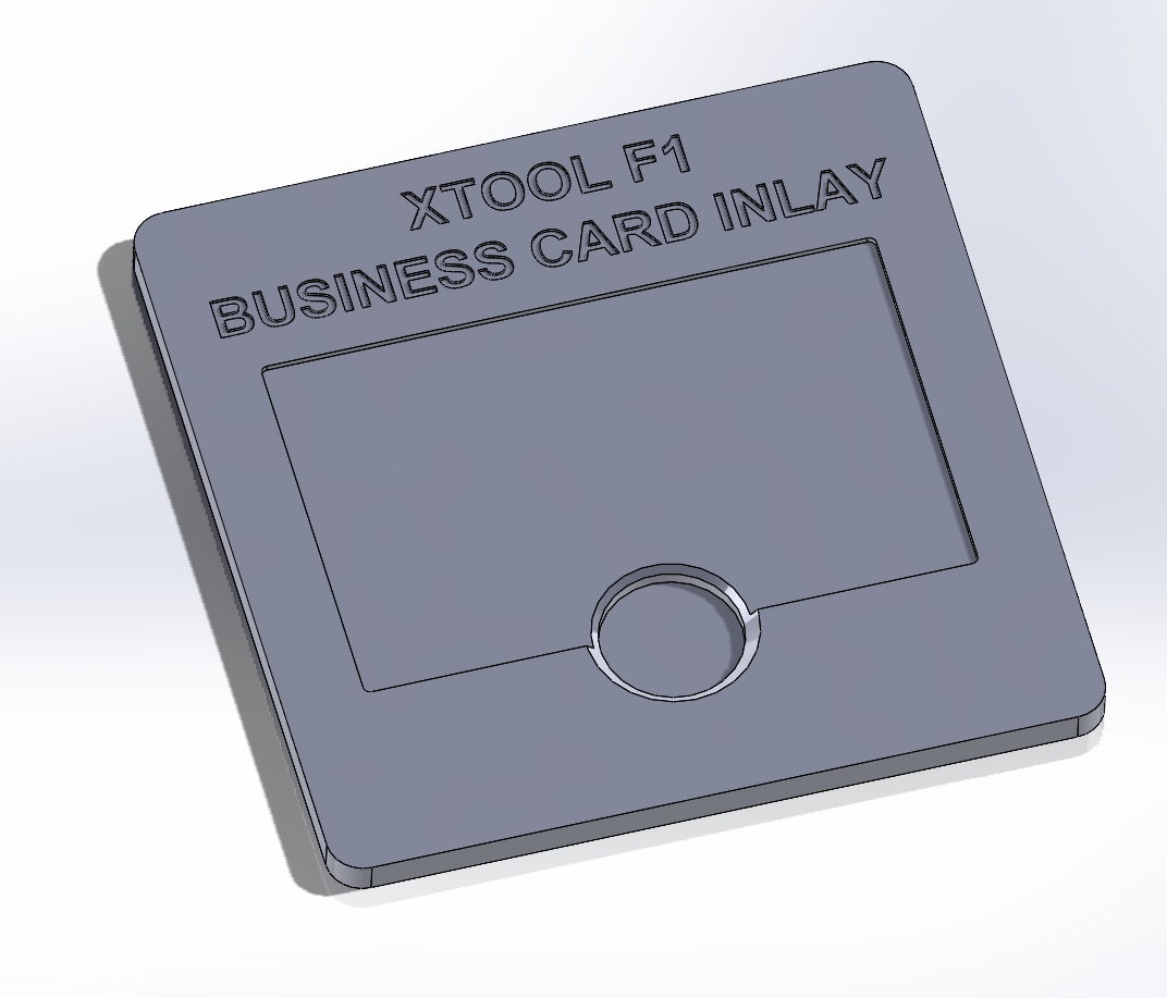 XTOOL F1 business card inlay / jig by McClean Download free STL