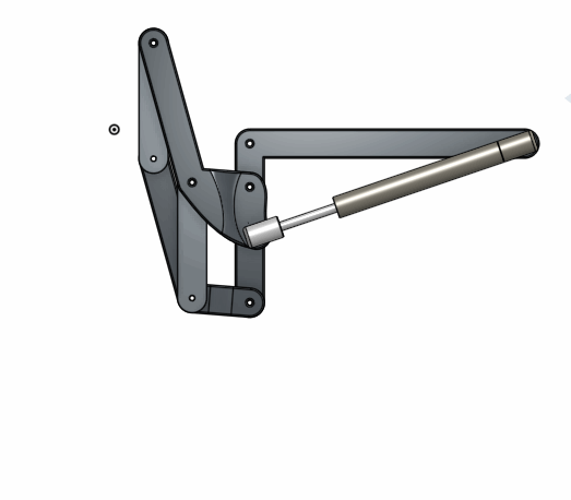 Pneumatic vertical hinge