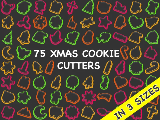 75 pcs Ultimate Christmas Cooking cutters Collection | 75x Vykrajovátka na cukroví