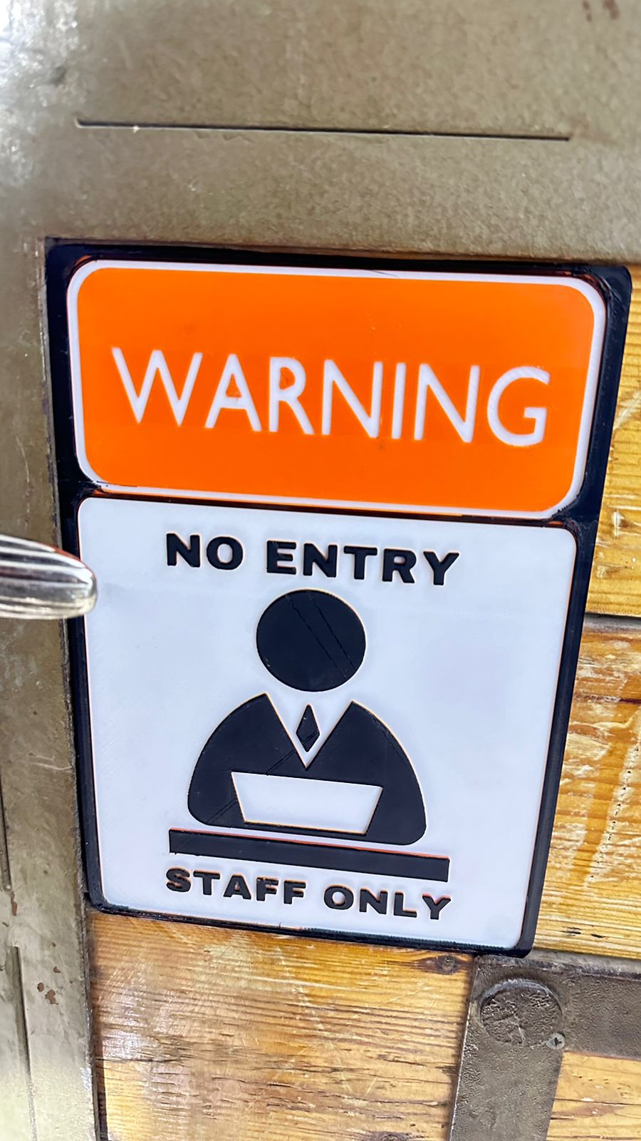 Staff Only Sign