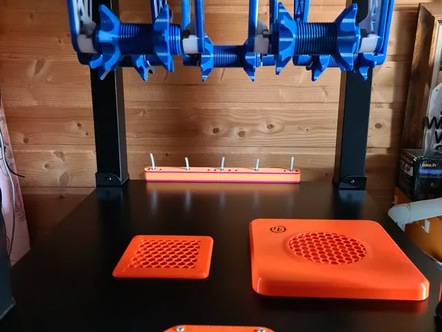 hanging filament spool holder for MMU and IKEA LACK