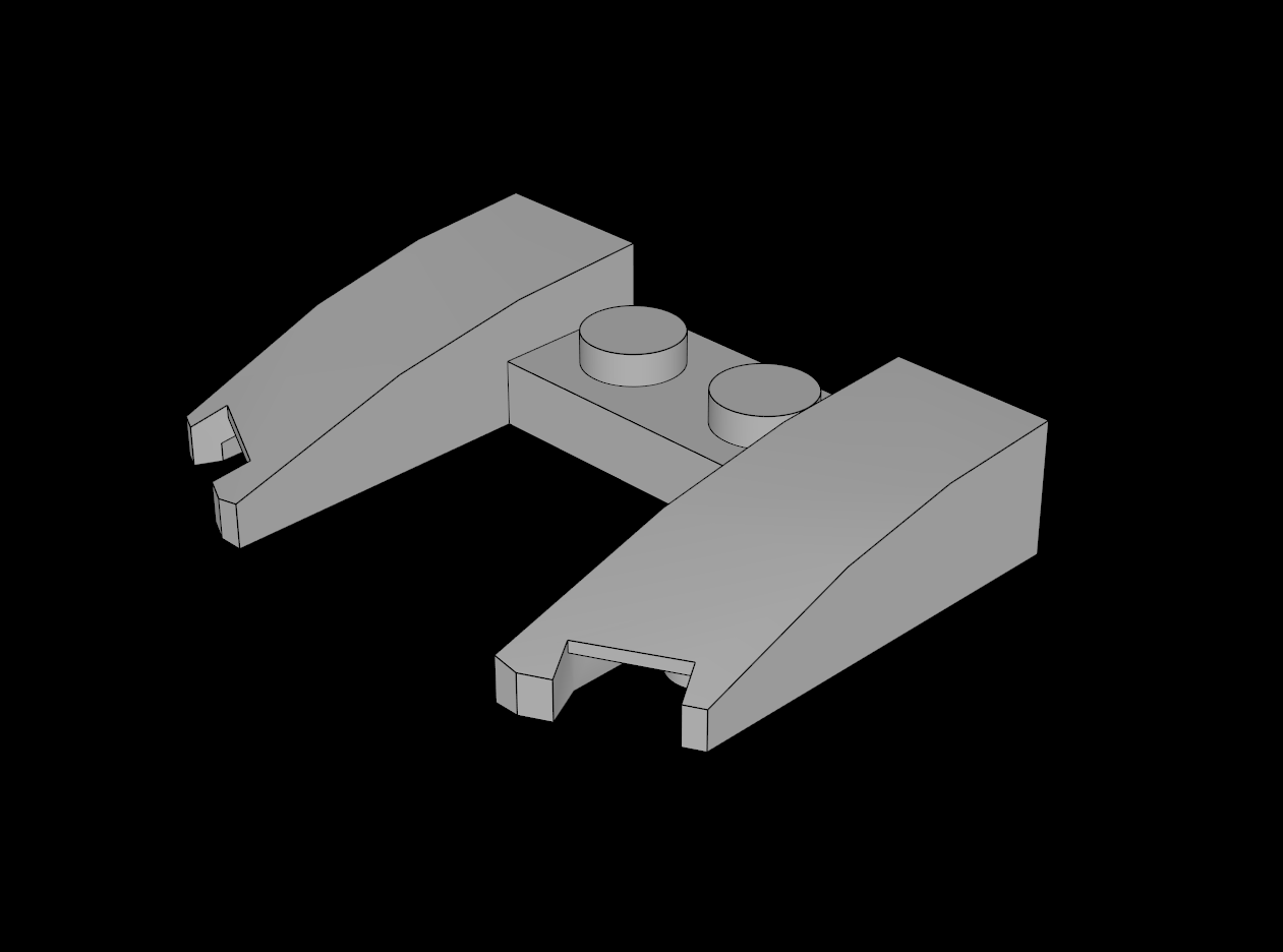 Lego Compatible (31584.dat) Wedge  3 x  4 x  0.667 Cutout