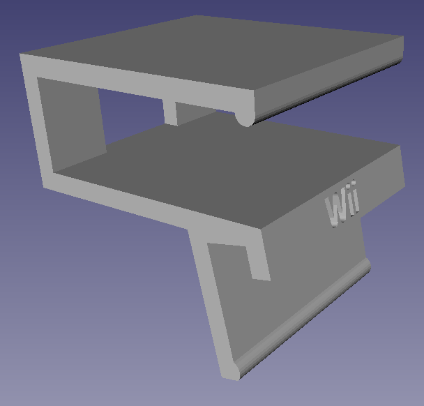 Wii/WiiU sensor bar mount for LG OLED tvs