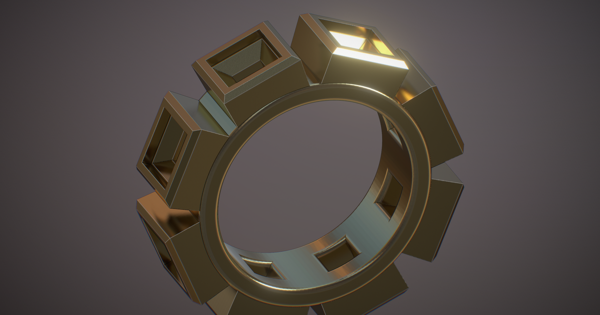 Square Bezel Setting for 6x6mm Practice Ring by ClearMindCasting