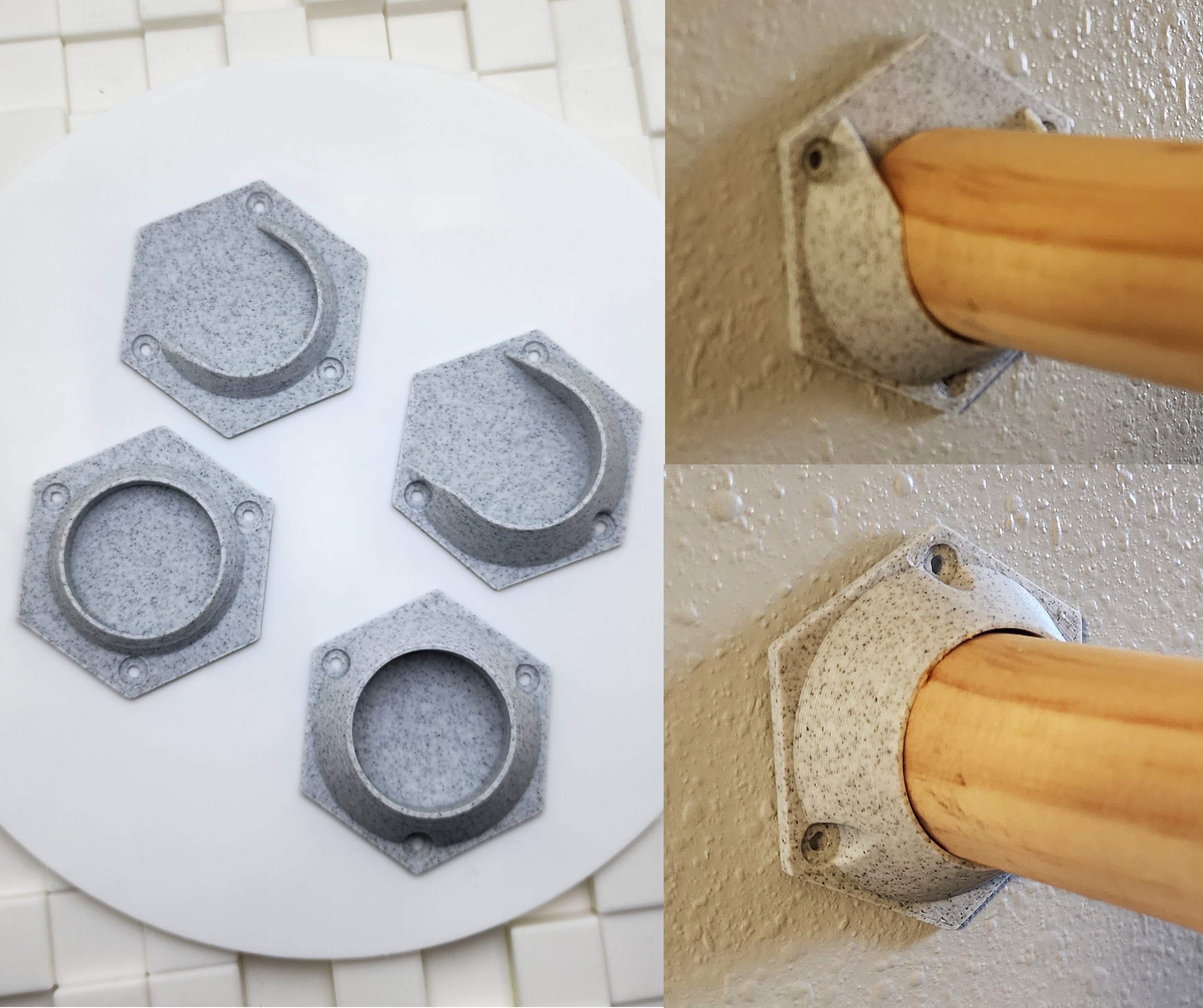 Closet Rod Holders for 1.375 inch/34mm pole