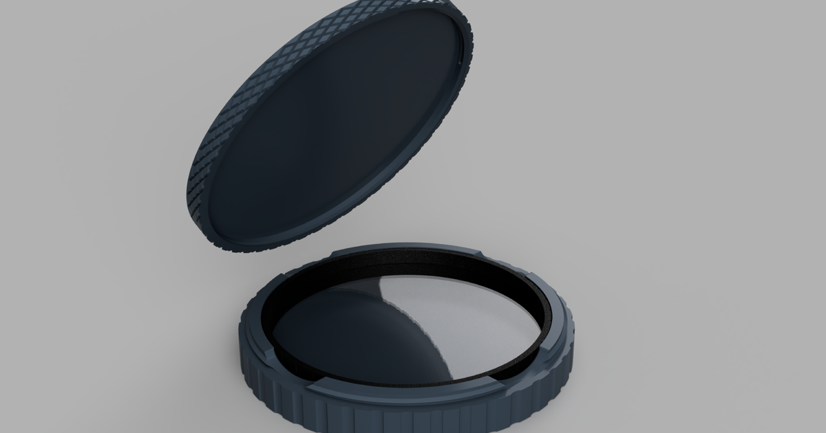 Lens Filter Case Fully Parametric Multiple Versions by tomexley