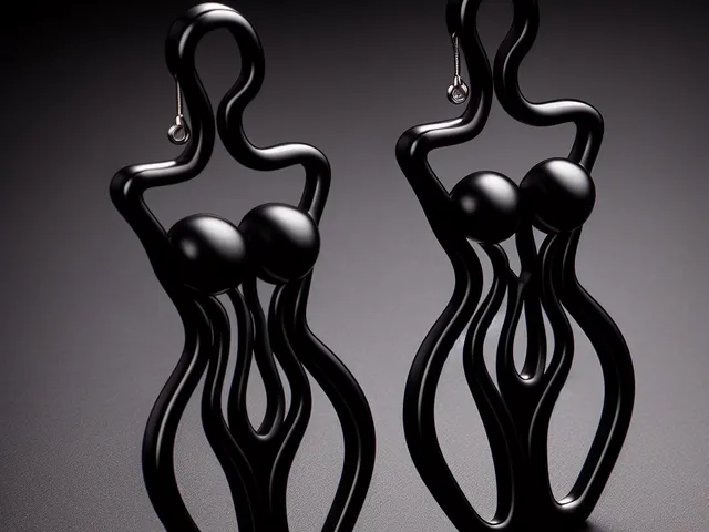 Earrings, minimalism, female body