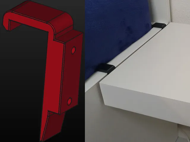 IKEA Lack shelf as suspended nightstand