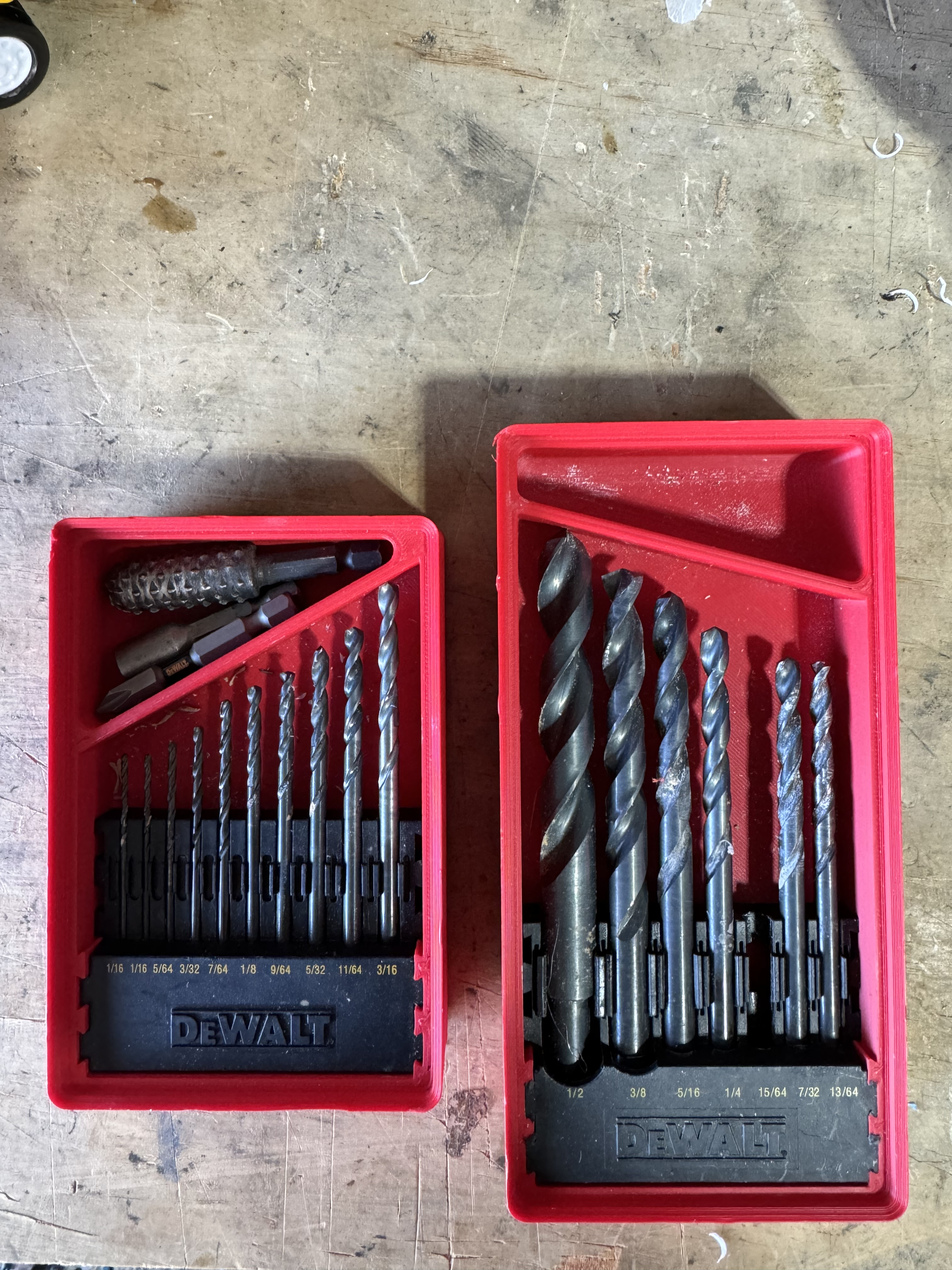 Gridfinity Holder for DeWalt Drill Bits