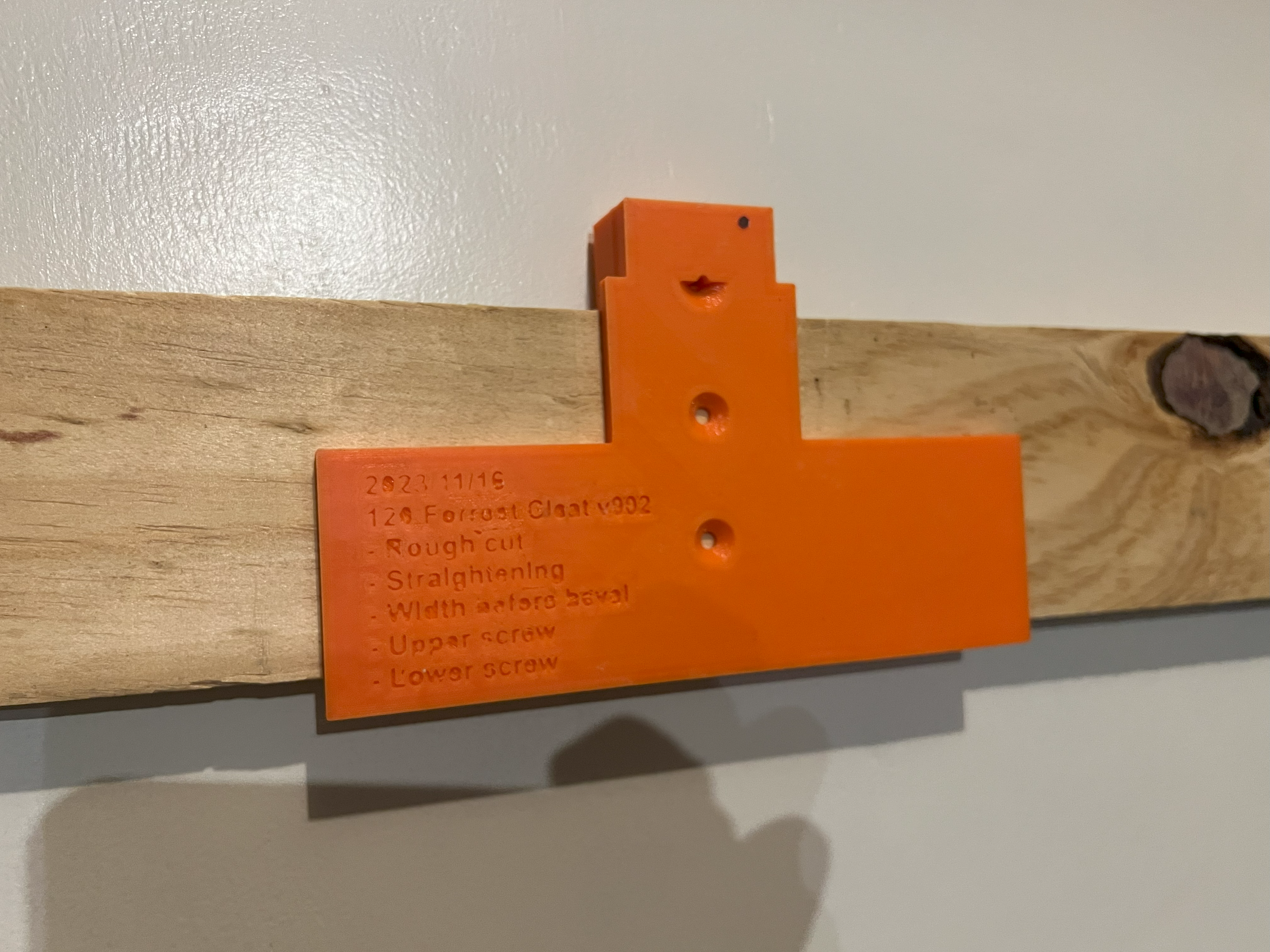 French Cleat - cutting jig and mounting jig