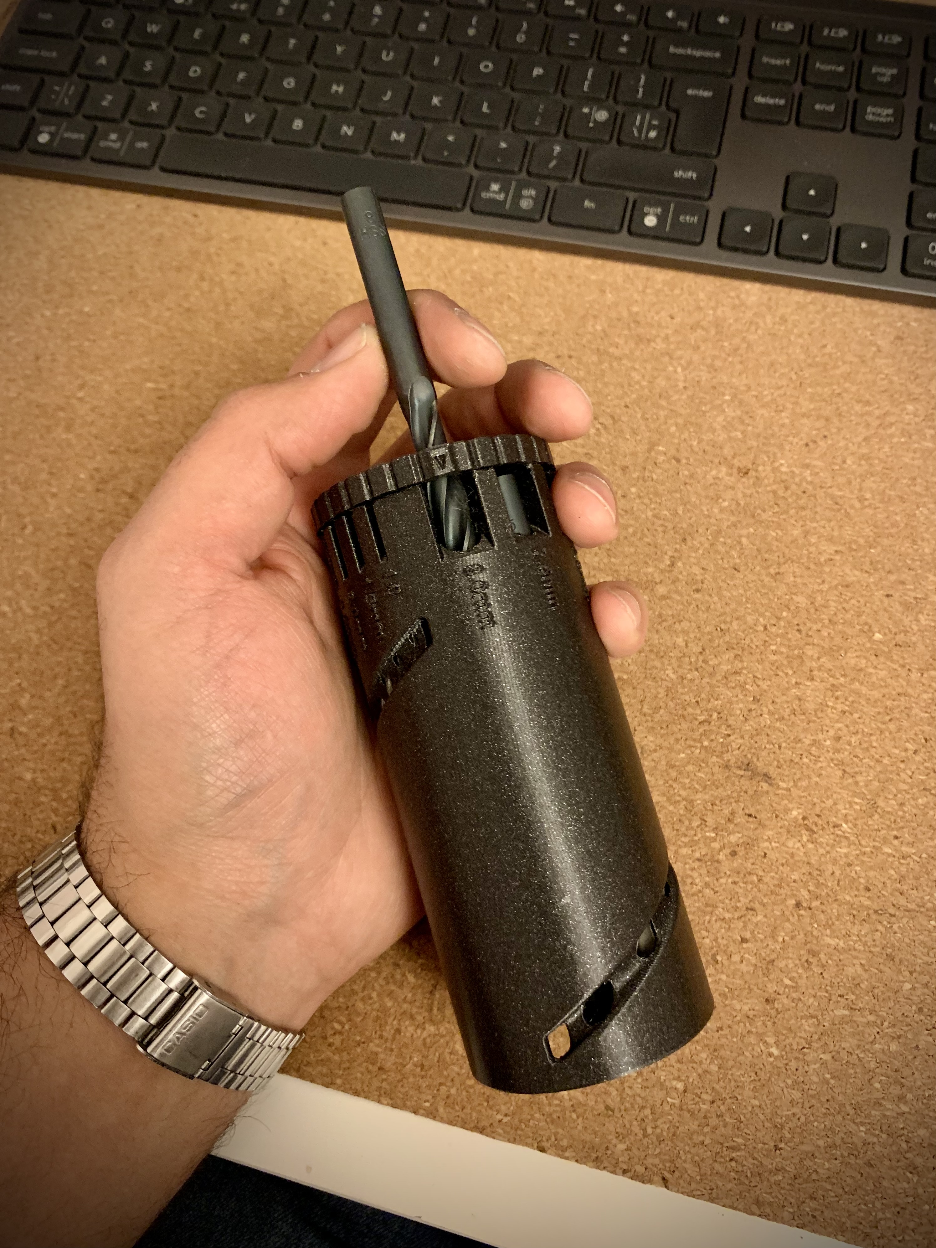 Drill bit storage tube - 1.0mm to 8.0mm