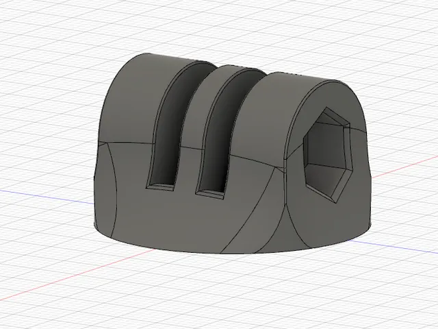 Action Camera Mount Base (GoPro-style, import this into your project)