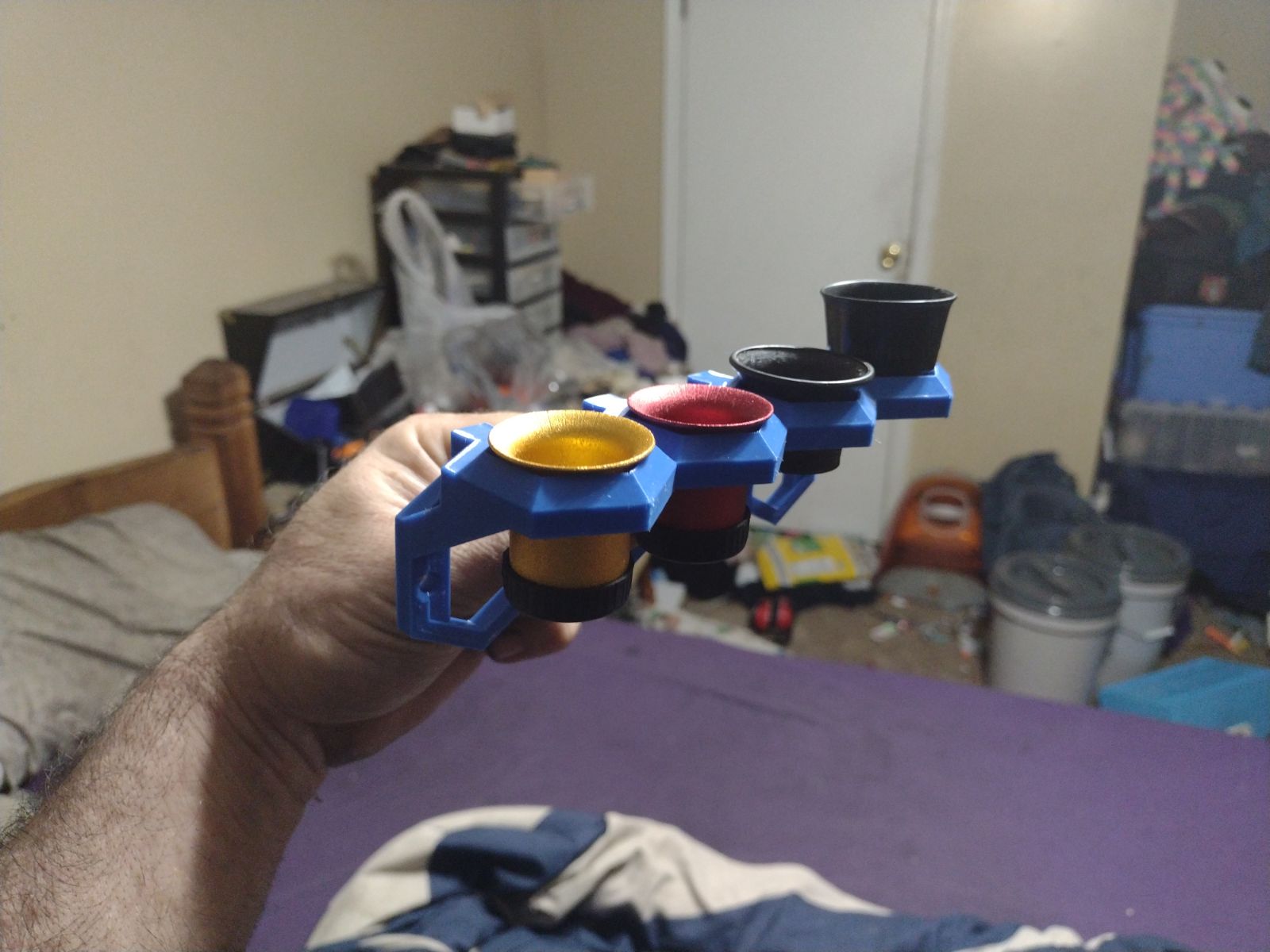 This is a basic eyeloop holder with two screw holes to hold it to a wall or anything else