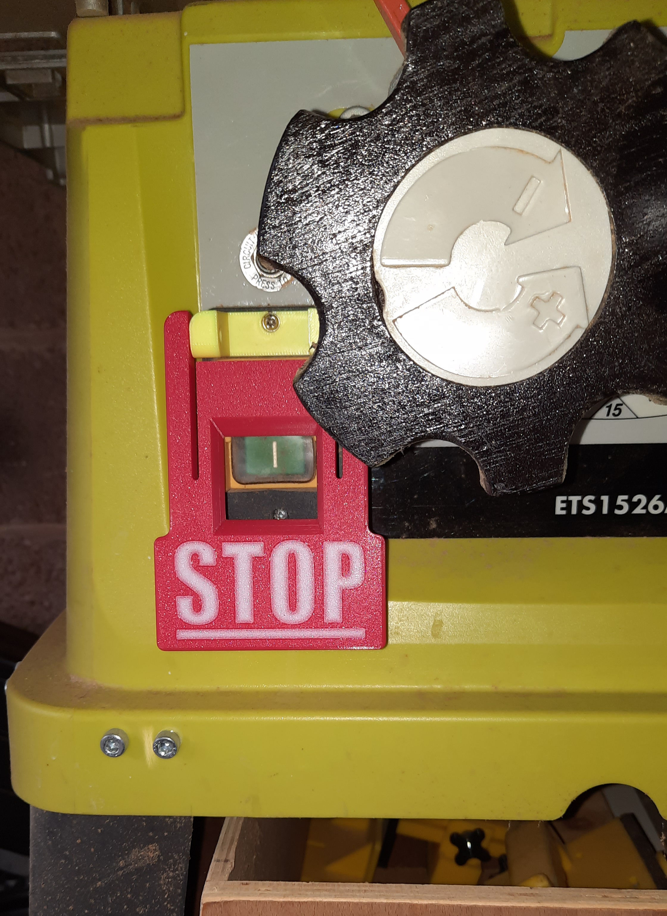 Revised Emergency Stop Flap For Ryobi Table Saw by Cargy Download