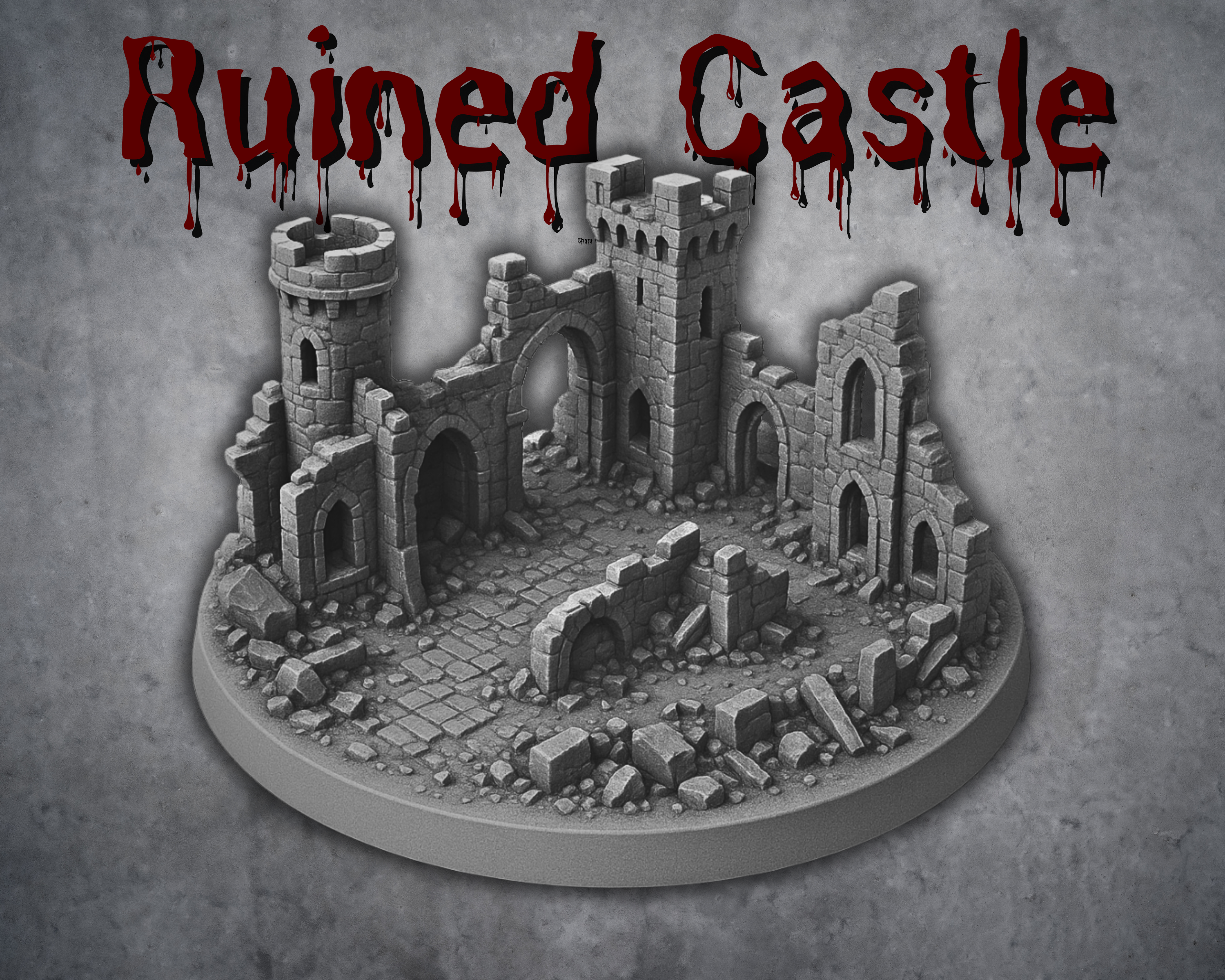 Ruined Castle Diorama Base