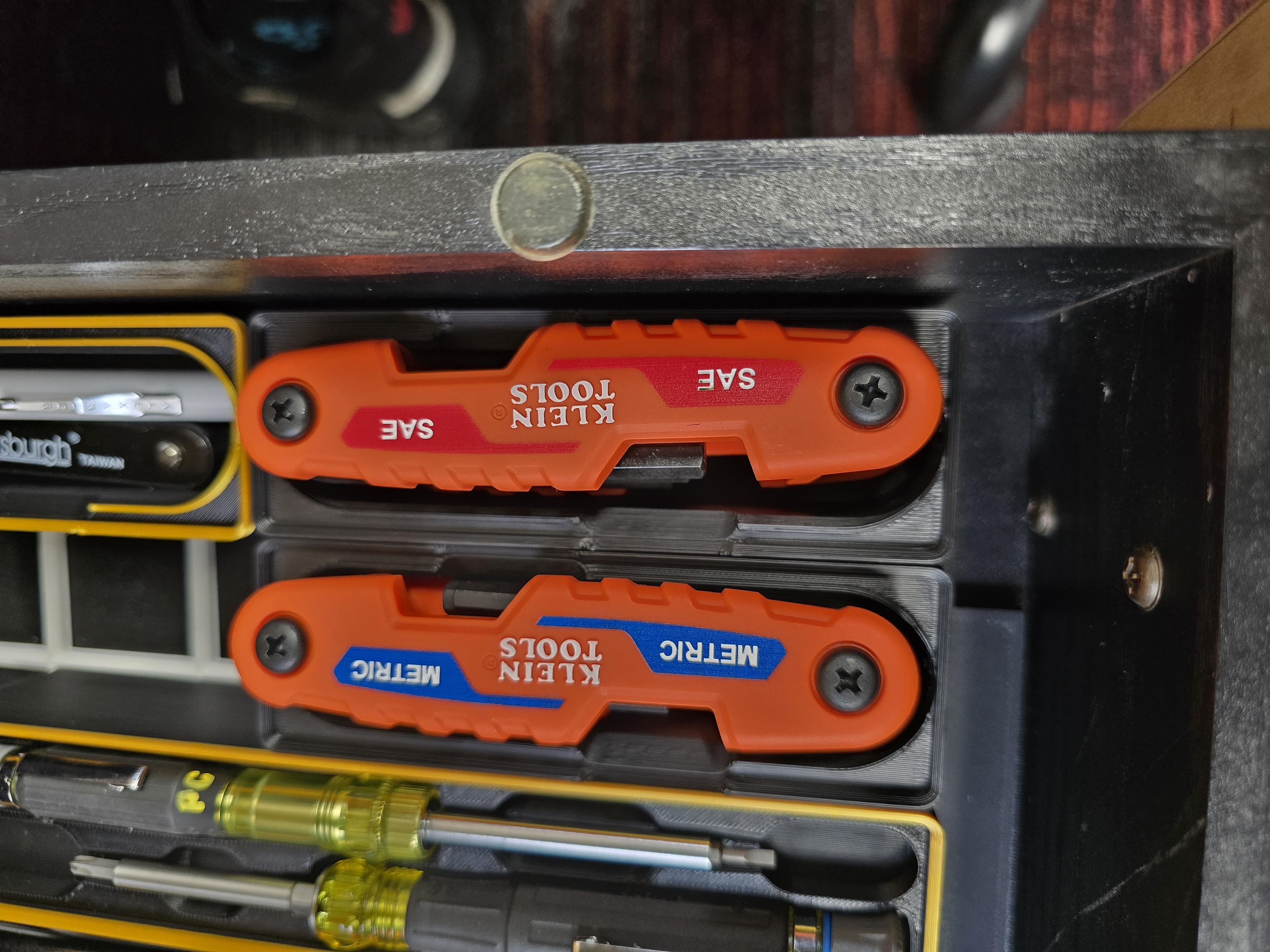 Klein Tools 70540X Compact Folding Hex or Torx Key Set Gridfinity Box