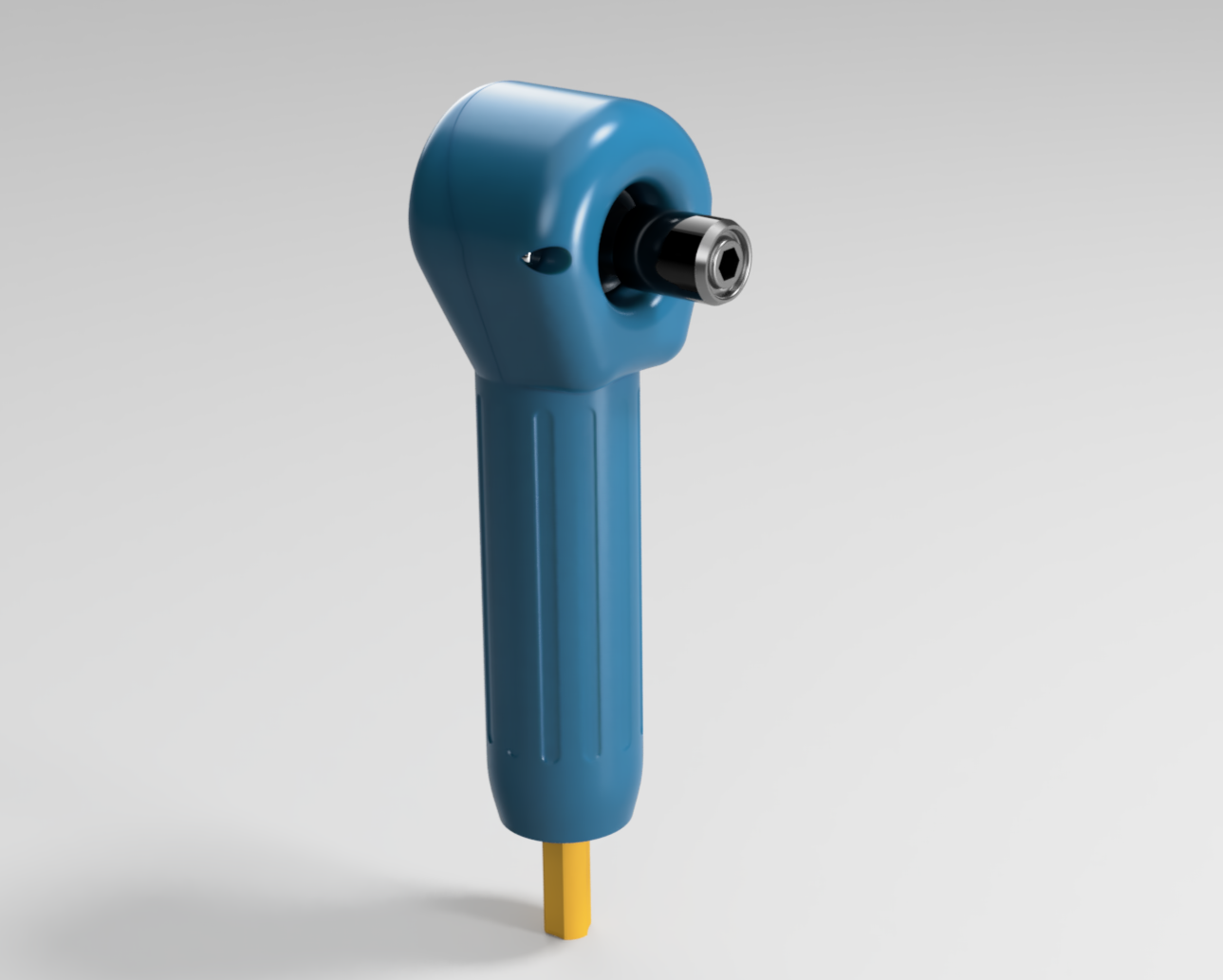 90 Degree Drill Attachment to 1/4 bit driver; Uses 4 metal bit chuck