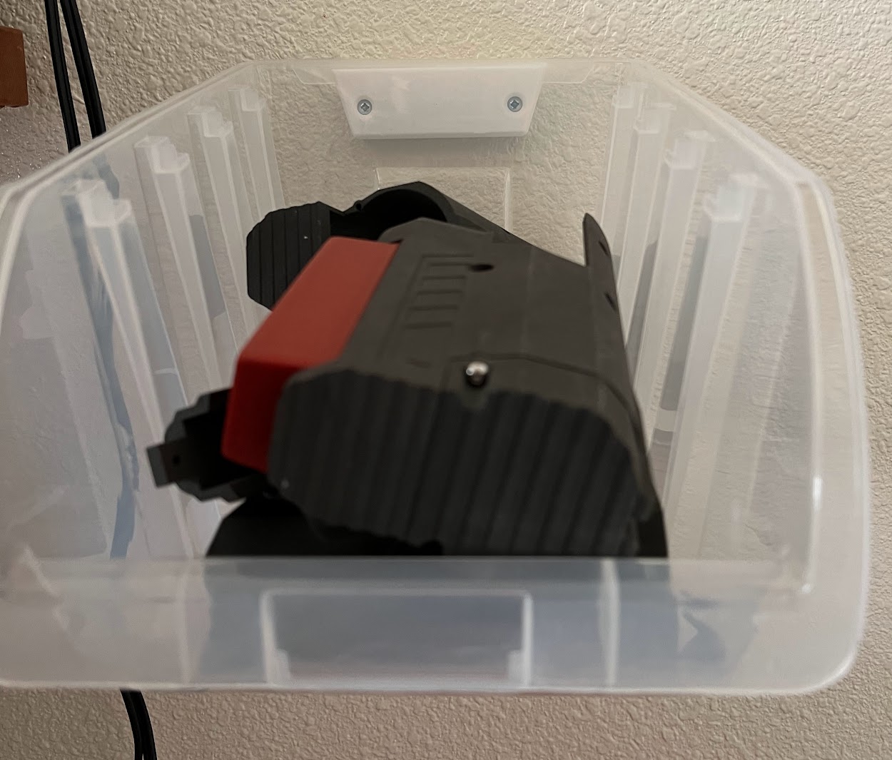 Wall mount for Harbor Freight clear stacking bin by hollebread